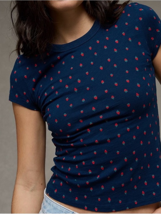 American Eagle Outfitters Tops - AE Hey Baby Cotton Slub Tee